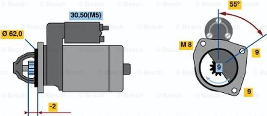 BOSCH 0 001 108 162 - Käynnistinmoottori inparts.fi