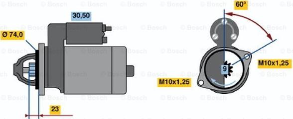 BOSCH 0 001 108 118 - Käynnistinmoottori inparts.fi