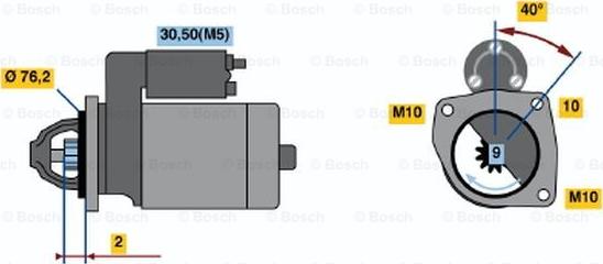 BOSCH 0 001 108 189 - Käynnistinmoottori inparts.fi