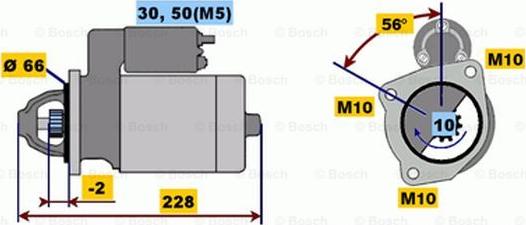 BOSCH 0 001 108 183 - Käynnistinmoottori inparts.fi