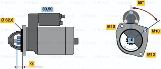 BOSCH 0 986 016 930 - Käynnistinmoottori inparts.fi