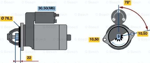 BOSCH 0 001 108 178 - Käynnistinmoottori inparts.fi