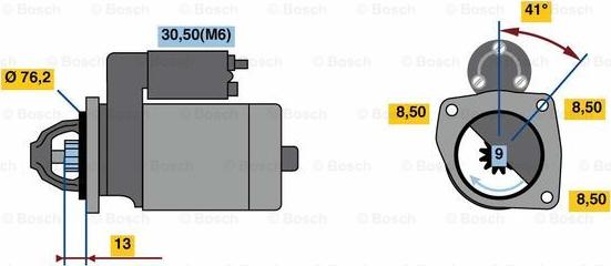 BOSCH 0 001 108 241 - Käynnistinmoottori inparts.fi