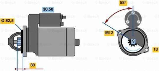 BOSCH 0 001 108 220 - Käynnistinmoottori inparts.fi