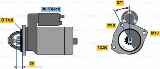 BOSCH 0 001 108 228 - Käynnistinmoottori inparts.fi