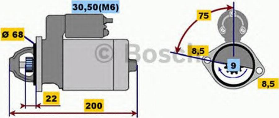 BOSCH 0001107408 - Käynnistinmoottori inparts.fi