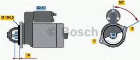 BOSCH 0 001 107 545 - Käynnistinmoottori inparts.fi