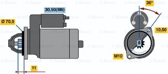 BOSCH 0 001 107 093 - Käynnistinmoottori inparts.fi