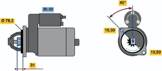 BOSCH 0001107058 - Käynnistinmoottori inparts.fi