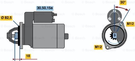 BOSCH 0 001 107 068 - Käynnistinmoottori inparts.fi