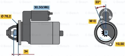 BOSCH 0 986 020 850 - Käynnistinmoottori inparts.fi