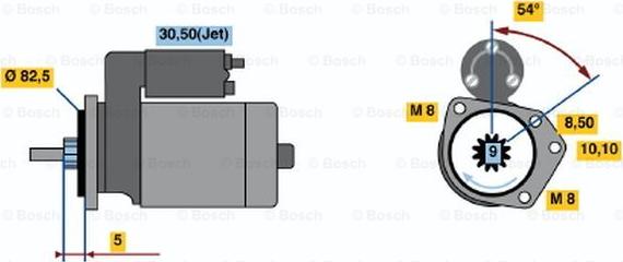 BOSCH 0 001 107 103 - Käynnistinmoottori inparts.fi