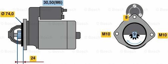 BOSCH 0 001 115 040 - Käynnistinmoottori inparts.fi