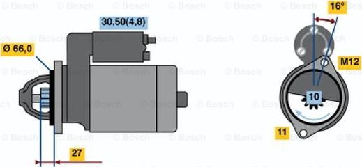 BOSCH 0 001 115 056 - Käynnistinmoottori inparts.fi