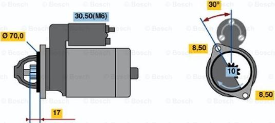 BOSCH 0 001 115 008 - Käynnistinmoottori inparts.fi