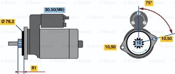 BOSCH 0 001 115 011 - Käynnistinmoottori inparts.fi