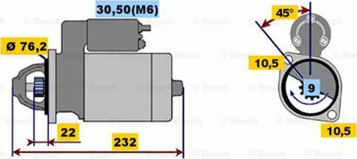 BOSCH 0 001 115 039 - Käynnistinmoottori inparts.fi