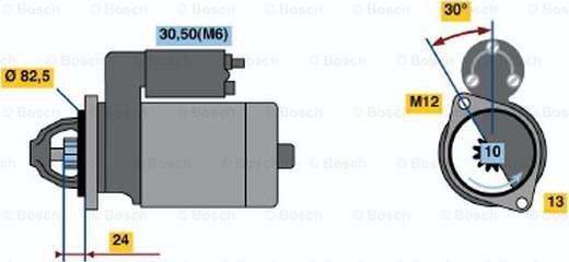 BOSCH 0 001 110 060 - Käynnistinmoottori inparts.fi