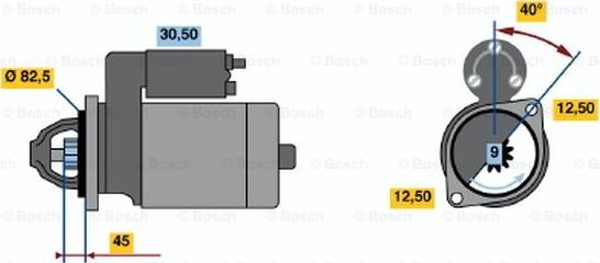 BOSCH 0 001 110 009 - Käynnistinmoottori inparts.fi