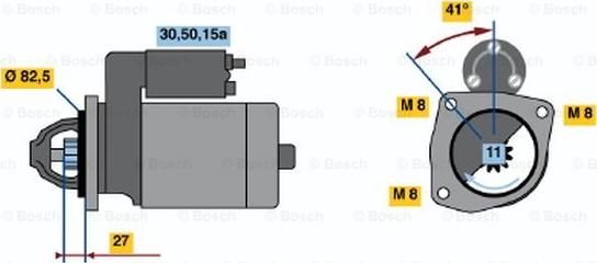 BOSCH 0 001 110 083 - Käynnistinmoottori inparts.fi