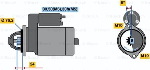 BOSCH 0 001 110 071 - Käynnistinmoottori inparts.fi