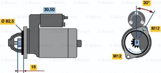 BOSCH 0 001 110 122 - Käynnistinmoottori inparts.fi