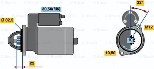 BOSCH 0 001 110 115 - Käynnistinmoottori inparts.fi