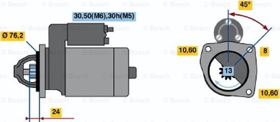 BOSCH 0 001 110 110 - Käynnistinmoottori inparts.fi