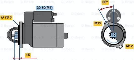 BOSCH 0 001 110 113 - Käynnistinmoottori inparts.fi