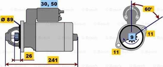 BOSCH 0 001 111 004 - Käynnistinmoottori inparts.fi