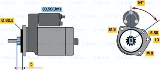 BOSCH 0 001 112 044 - Käynnistinmoottori inparts.fi