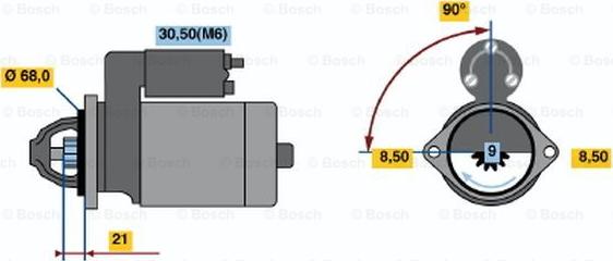 BOSCH 0 001 112 015 - Käynnistinmoottori inparts.fi