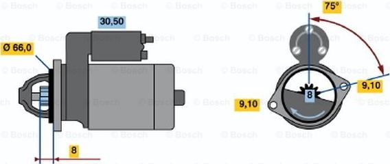 BOSCH 0 001 112 032 - Käynnistinmoottori inparts.fi