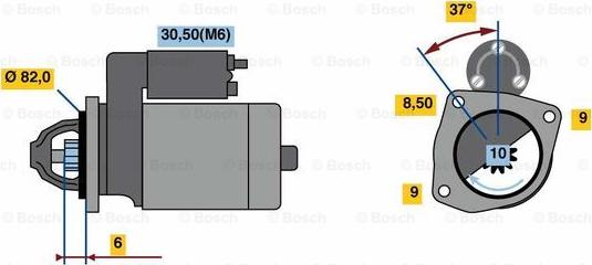 BOSCH 0 001 139 005 - Käynnistinmoottori inparts.fi