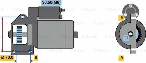 BOSCH 0 001 139 001 - Käynnistinmoottori inparts.fi