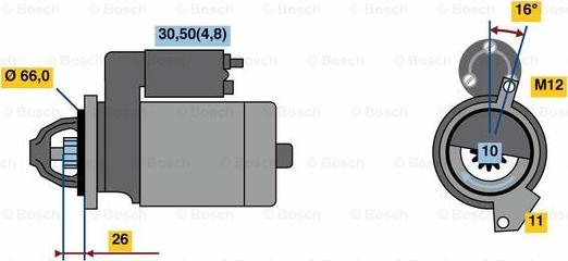 BOSCH 0 001 139 019 - Käynnistinmoottori inparts.fi