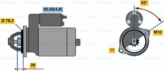 BOSCH 0 001 138 001 - Käynnistinmoottori inparts.fi