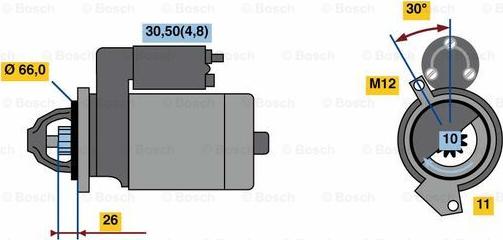 BOSCH 0 001 138 019 - Käynnistinmoottori inparts.fi