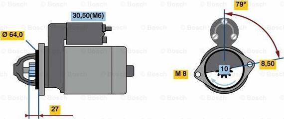 BOSCH 0 001 138 011 - Käynnistinmoottori inparts.fi