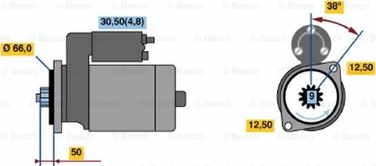 BOSCH 0 001 124 024 - Käynnistinmoottori inparts.fi