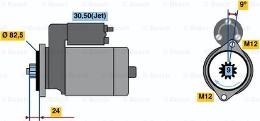 BOSCH 0 001 125 513 - Käynnistinmoottori inparts.fi