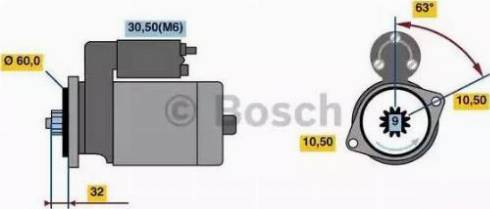 BOSCH 0 001 125 613 - Käynnistinmoottori inparts.fi