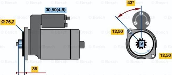 BOSCH 0 001 120 402 - Käynnistinmoottori inparts.fi