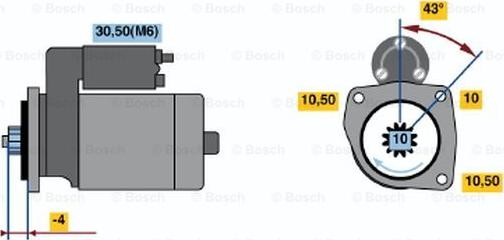 BOSCH 0 001 121 422 - Käynnistinmoottori inparts.fi