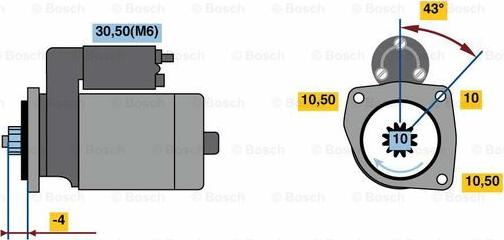 BOSCH 0 001 121 427 - Käynnistinmoottori inparts.fi