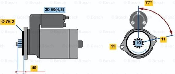 BOSCH 0 001 123 016 - Käynnistinmoottori inparts.fi