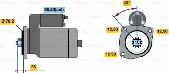 BOSCH 0 001 122 400 - Käynnistinmoottori inparts.fi