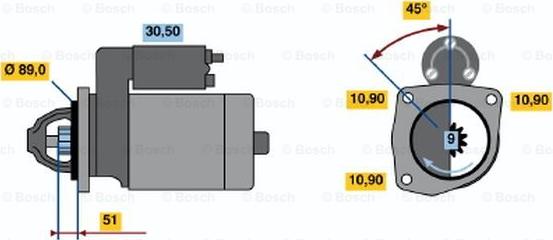 BOSCH 0 986 017 280 - Käynnistinmoottori inparts.fi