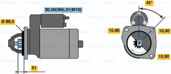 BOSCH 0 001 369 025 - Käynnistinmoottori inparts.fi