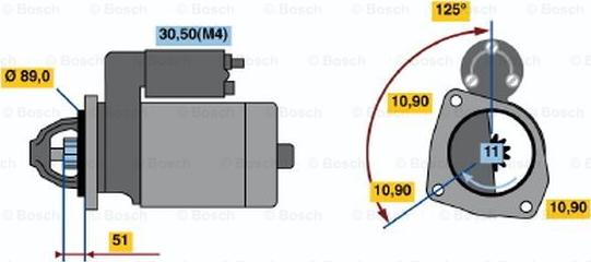 BOSCH 0 001 364 300 - Käynnistinmoottori inparts.fi